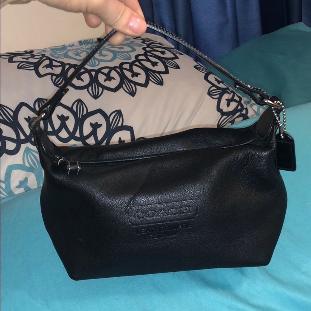 Coach black mini purse